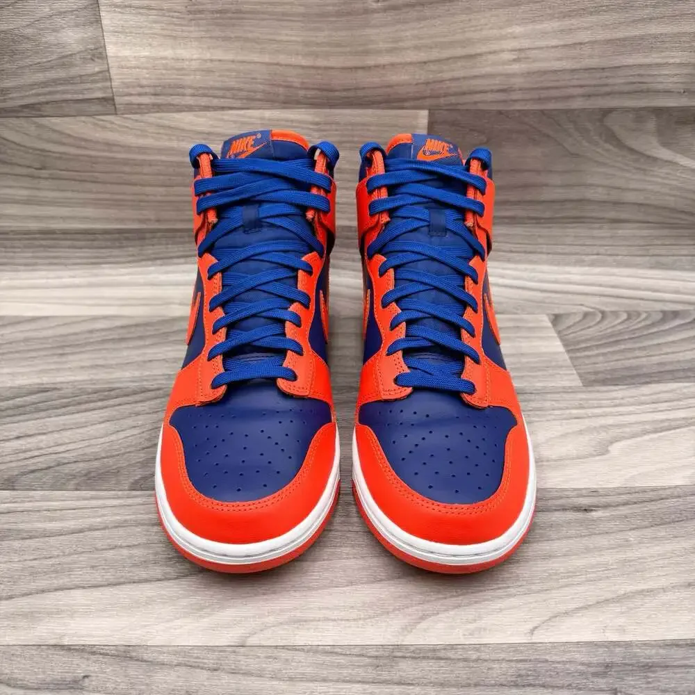 Nike Dunk High Retro 'Knicks' Men's Shoes Orange-Deep Royal DD1399-800